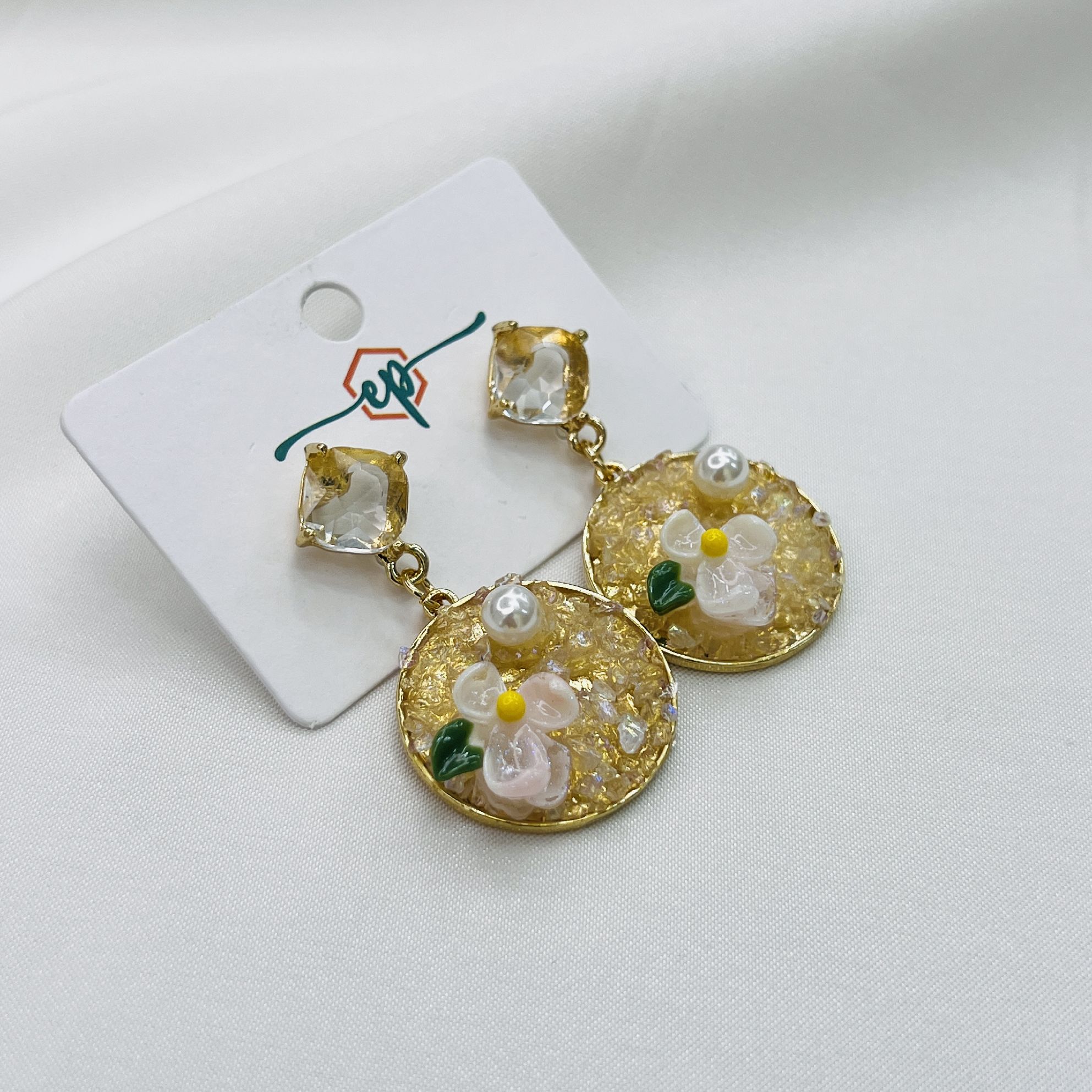 Floral Bloom Pearl Earrings