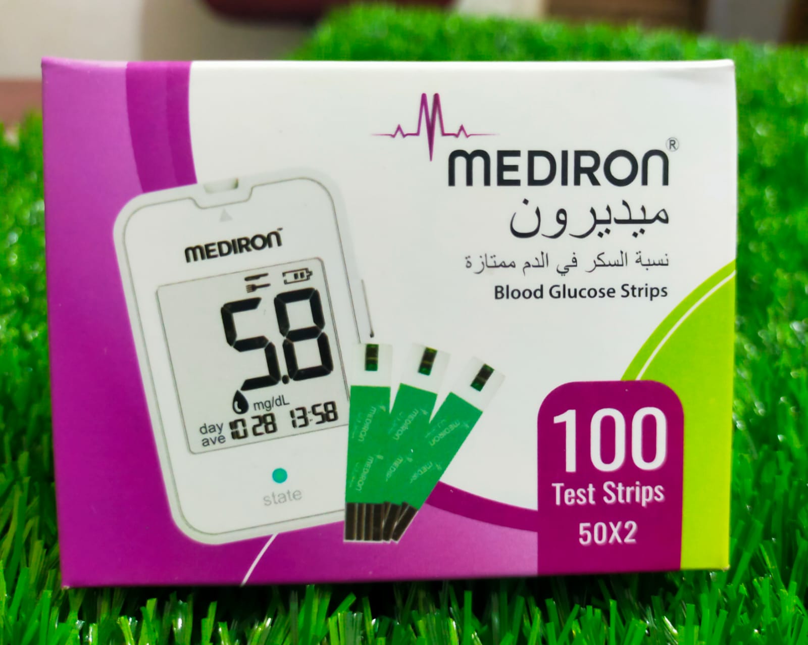 Mediron Blood Glucose Test 1box Test Strips 25 & 50pcs